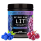 Beyond Raw Lit V2 Pre-workout With Blue Raspberry To Grape Flavor, Pre-workout Cu Aroma De Zmeura Albastra Si Strugure, 468 G GNC