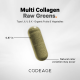 Codeage Hydrolyzed Multi Collagen Peptides Raw Greens With 21 Fruits & Veggies, Peptide De Colagen Hidrolizat Si 21 Superalimente Organice, 180 Cps GNC