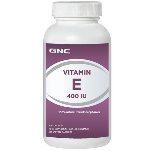 Gnc Natural Vitamin E 400 Ui, Vitamina E Naturala Cu Mix De Tocoferoli, 180 Cps GNC
