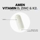 Codeage Amen Vitamin D - K2 & Zinc - Vitamin D3, Formula Pentru Imunitate, Oase Puternice Si Protectie Cardiovasculara, 60 Cps GNC