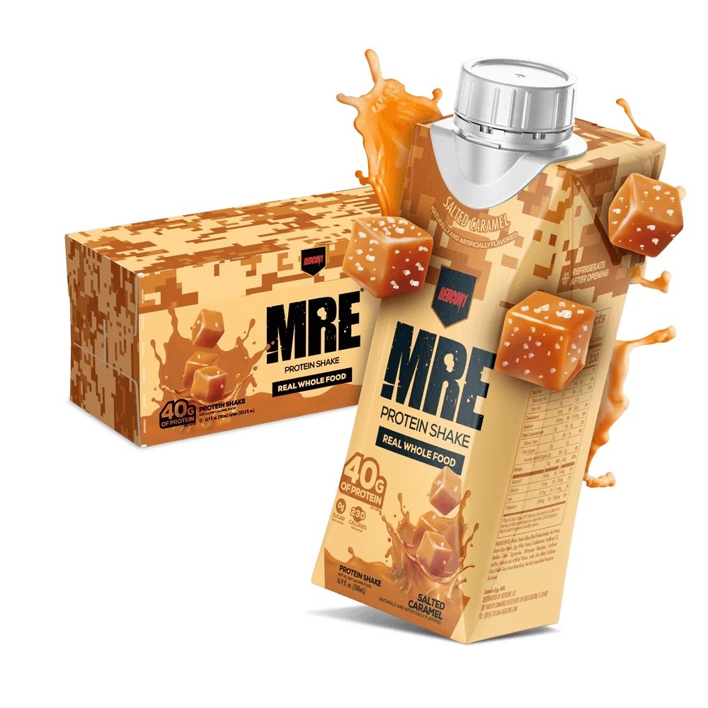 Redcone1 Mre Protein Shake, Shake Proteic Din Alimente Intregi Cu Aroma De Caramel Sarat, 500 Ml GNC