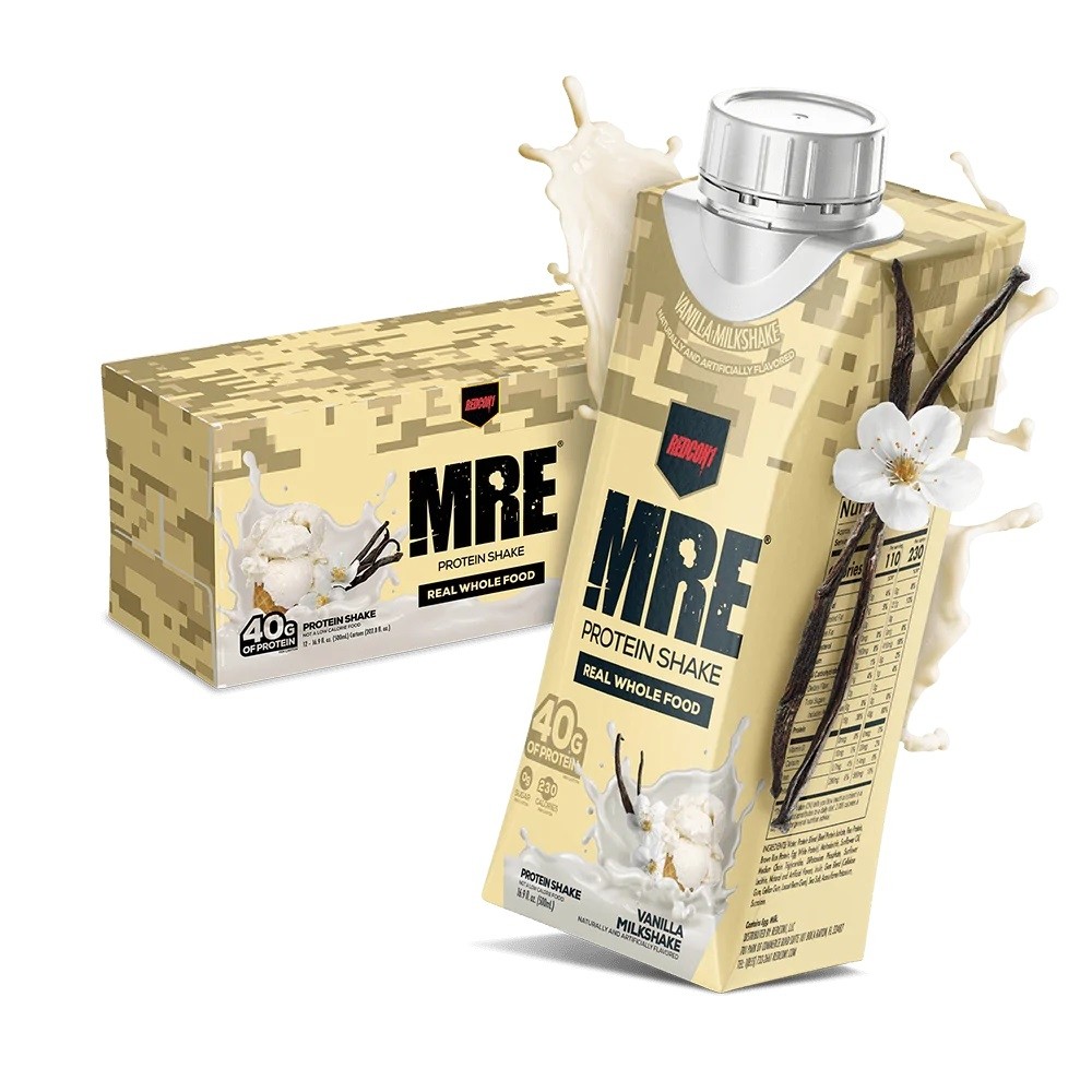 Redcone1 Mre Protein Shake, Shake Proteic Din Alimente Intregi Cu Aroma De Vanilie, 500 Ml GNC