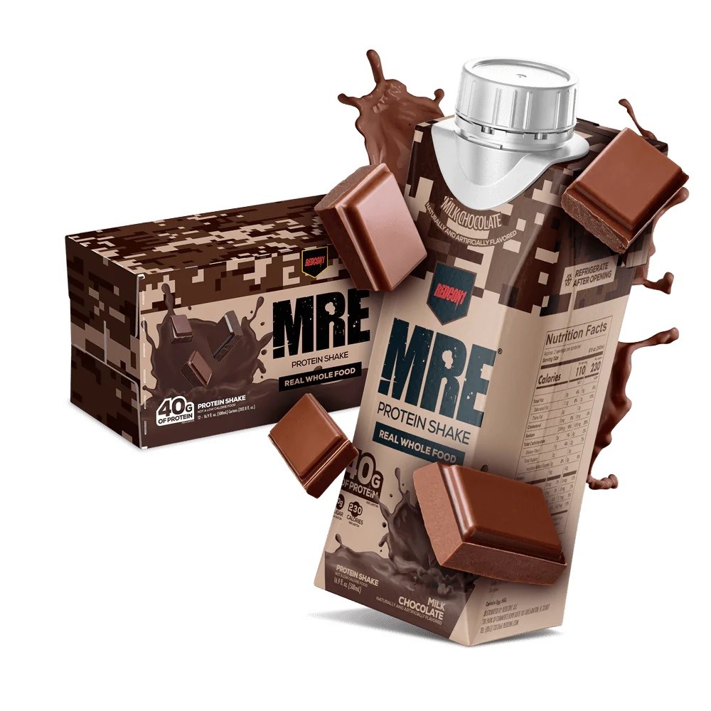 Redcone1 Mre Protein Shake, Shake Proteic Din Alimente Intregi Cu Aroma De Ciocolata Cu Lapte, 500 Ml GNC