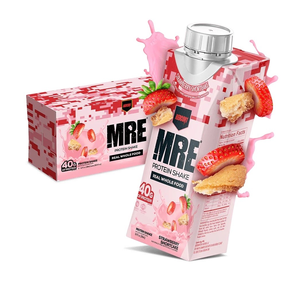 Redcone1 Mre Protein Shake, Shake Proteic Din Alimente Intregi Cu Aroma De Capsuni, 500 Ml GNC