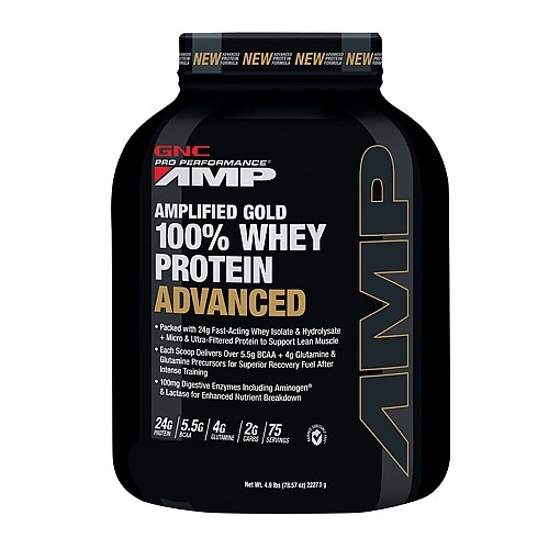 Gnc Pro Performance Amp Amplified Gold Proteina Din Zer Advanced Cu Aroma De Ciocolata, 2325 G GNC