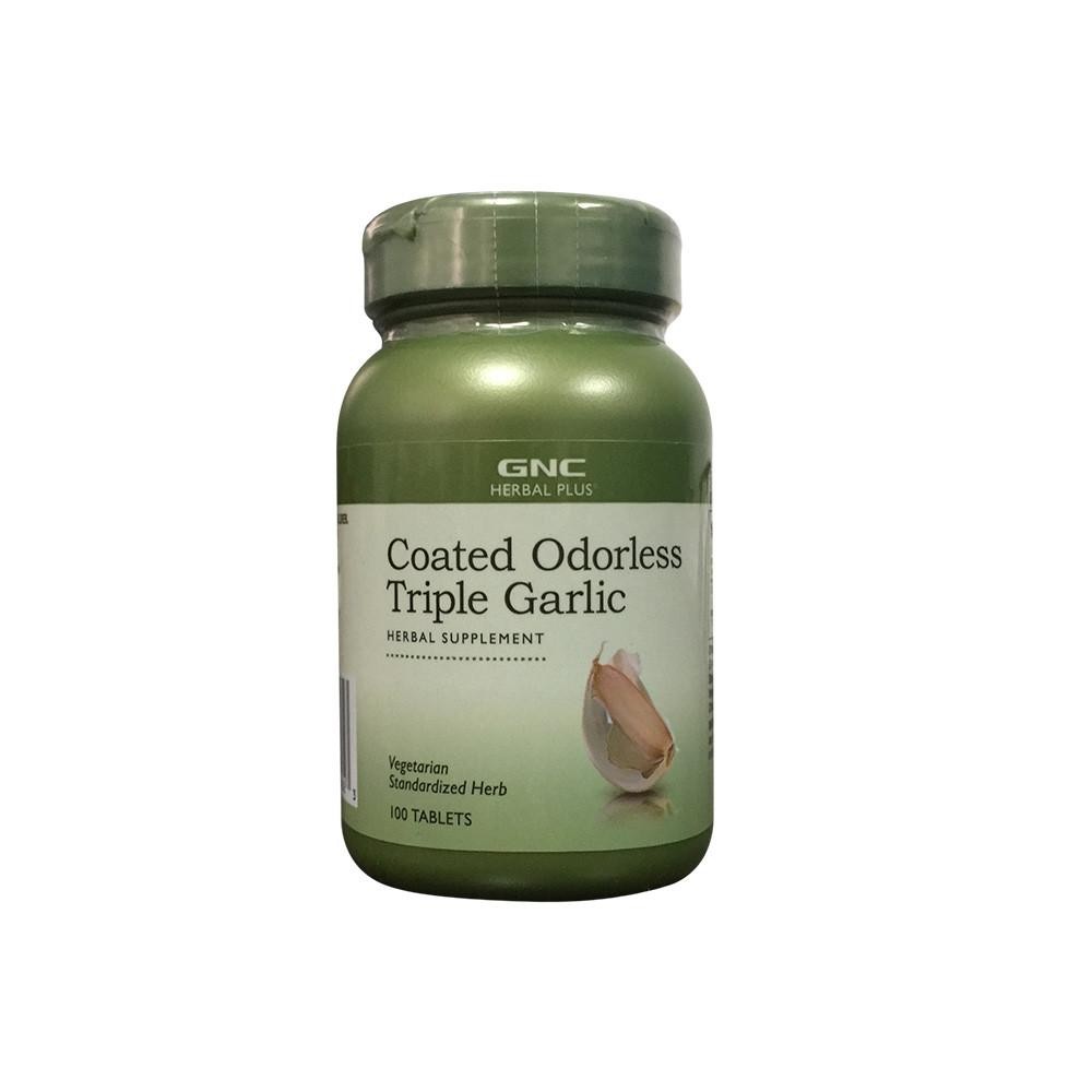 Gnc Herbal Plus Coated Odorless Triple Garlic, Usturoi Cu Invelis Inodor, 100 Tb GNC