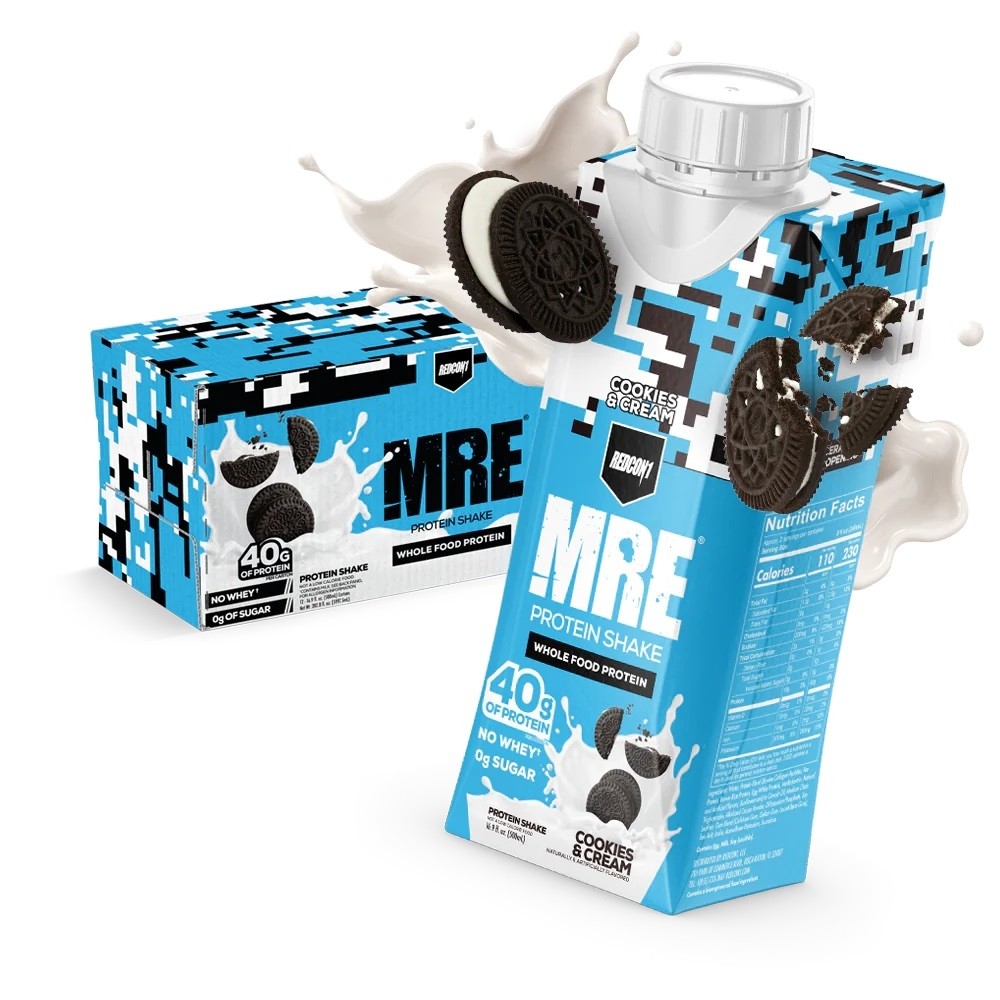 Redcone1 Mre Protein Shake, Shake Proteic Din Alimente Intregi Cu Aroma De Biscuiti Cu Crema, 500 Ml GNC