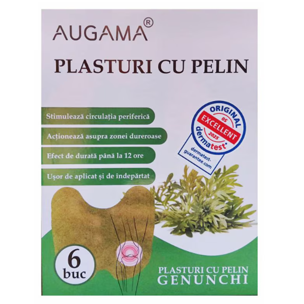 Augama Plasturi Cu Pelin Genunchi X 6buc