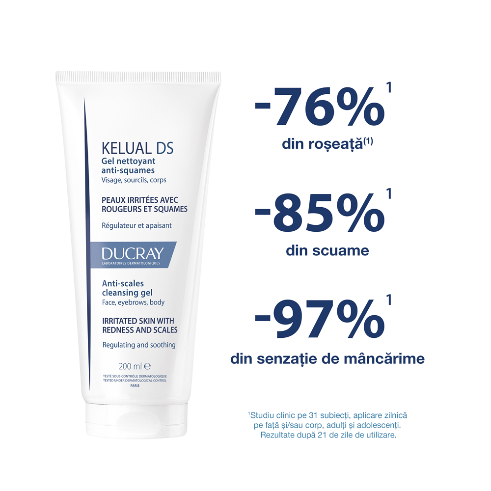 Ducray Kelual Ds Gel Spumant Pt Pielea Iritata Cu Roseata