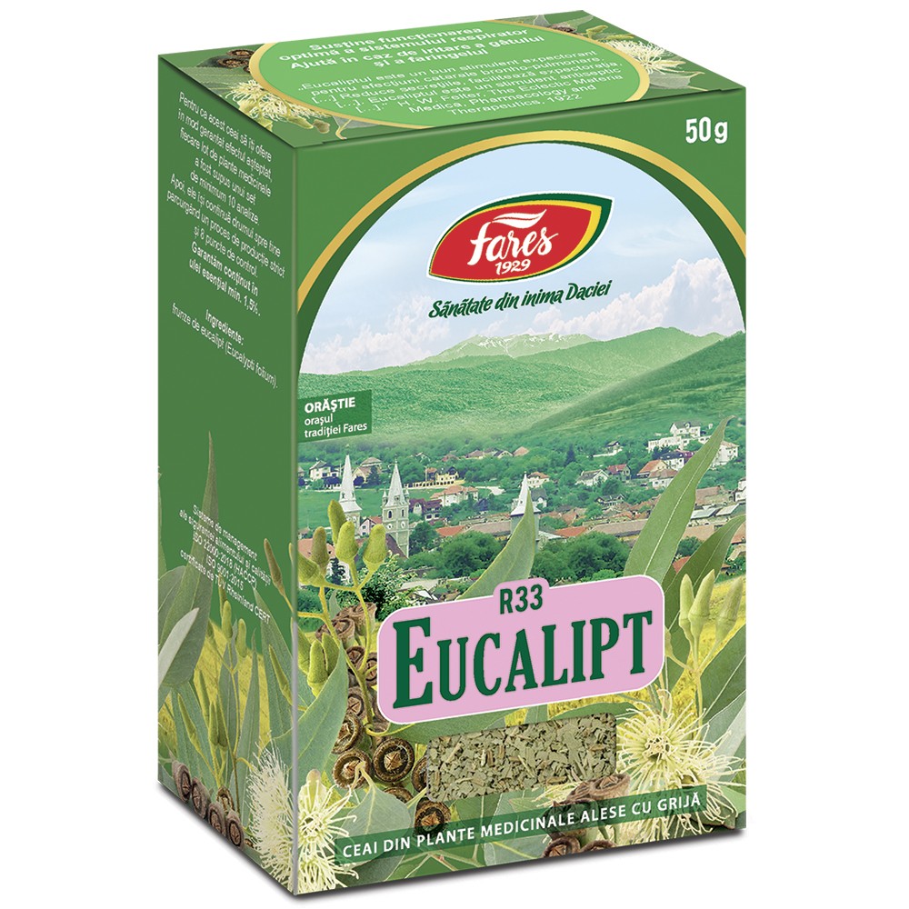 Fares Ceai Eucalipt Frunze R33 50g Vrac