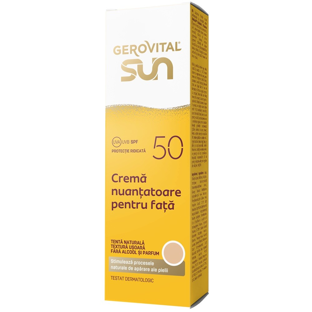 Gerovital Sun Crema Nuantatoare Pentru Fata Spf50 50ml