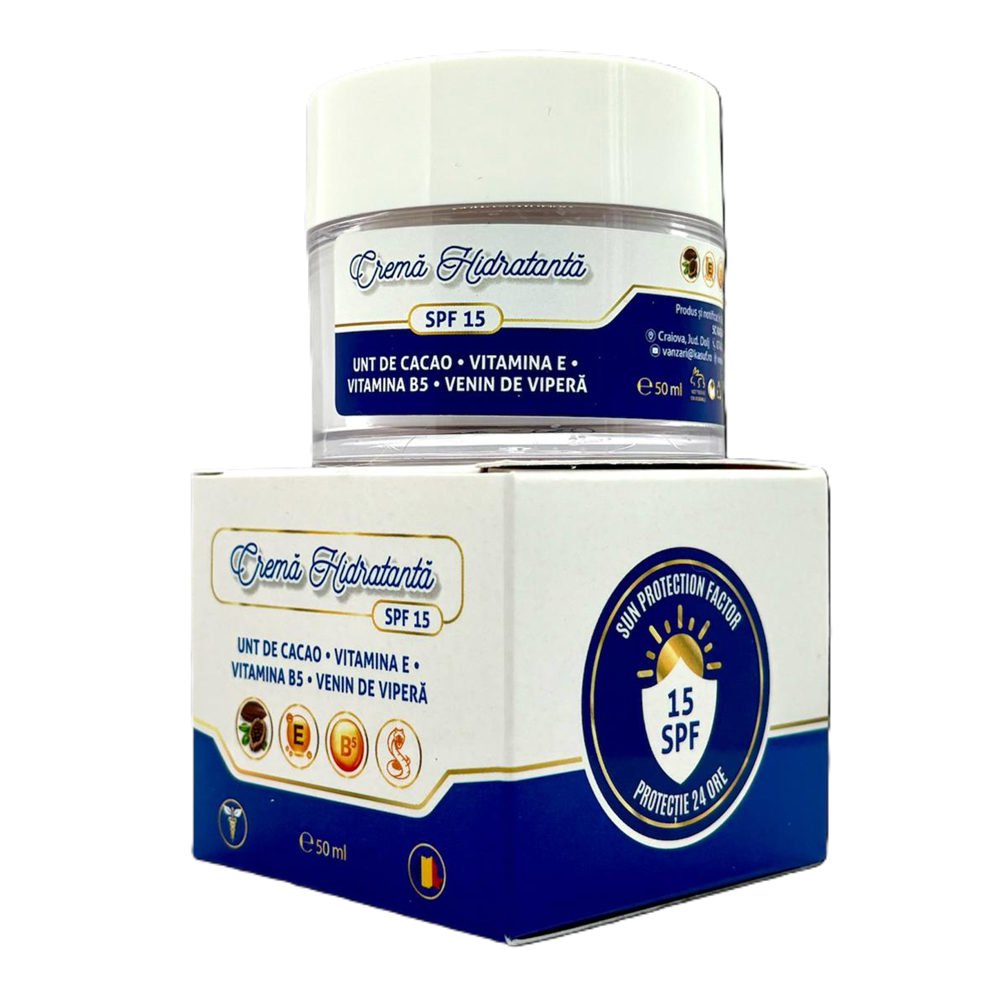 Kasuf Crema Hidratanta Unt Cacao Venin Vipera SPF15 50ml