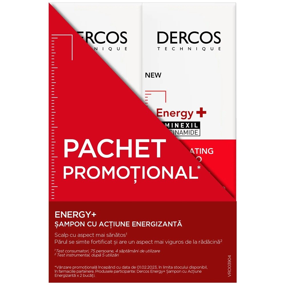 Vichy Dercos Bipack Energy+ 2025 Sampon Energizant 200ml X 2buc