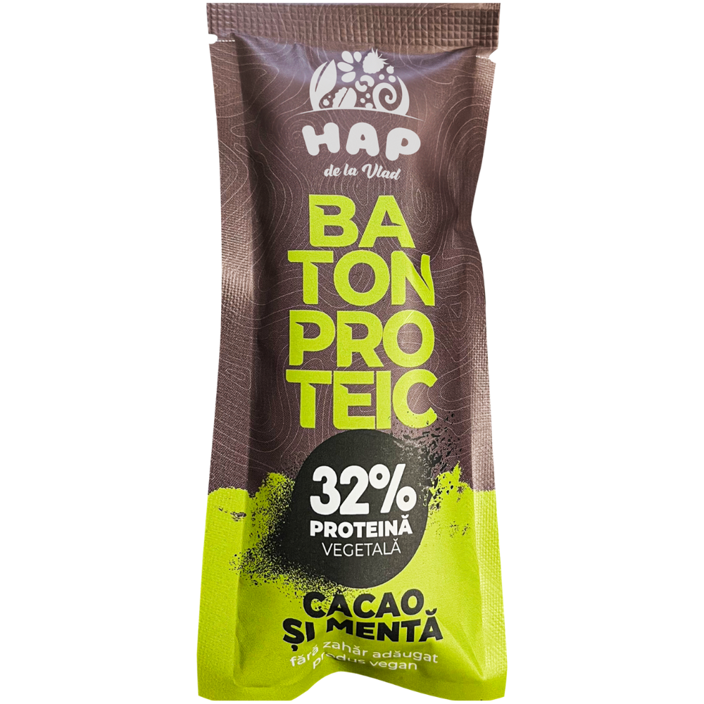 Hap de la Vlad Baton Proteic Cacao si Menta 45g