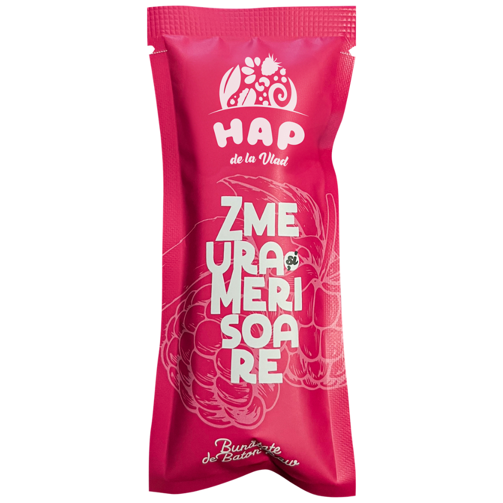 Hap de la Vlad Baton Raw Zmeura si Merisoare 45g
