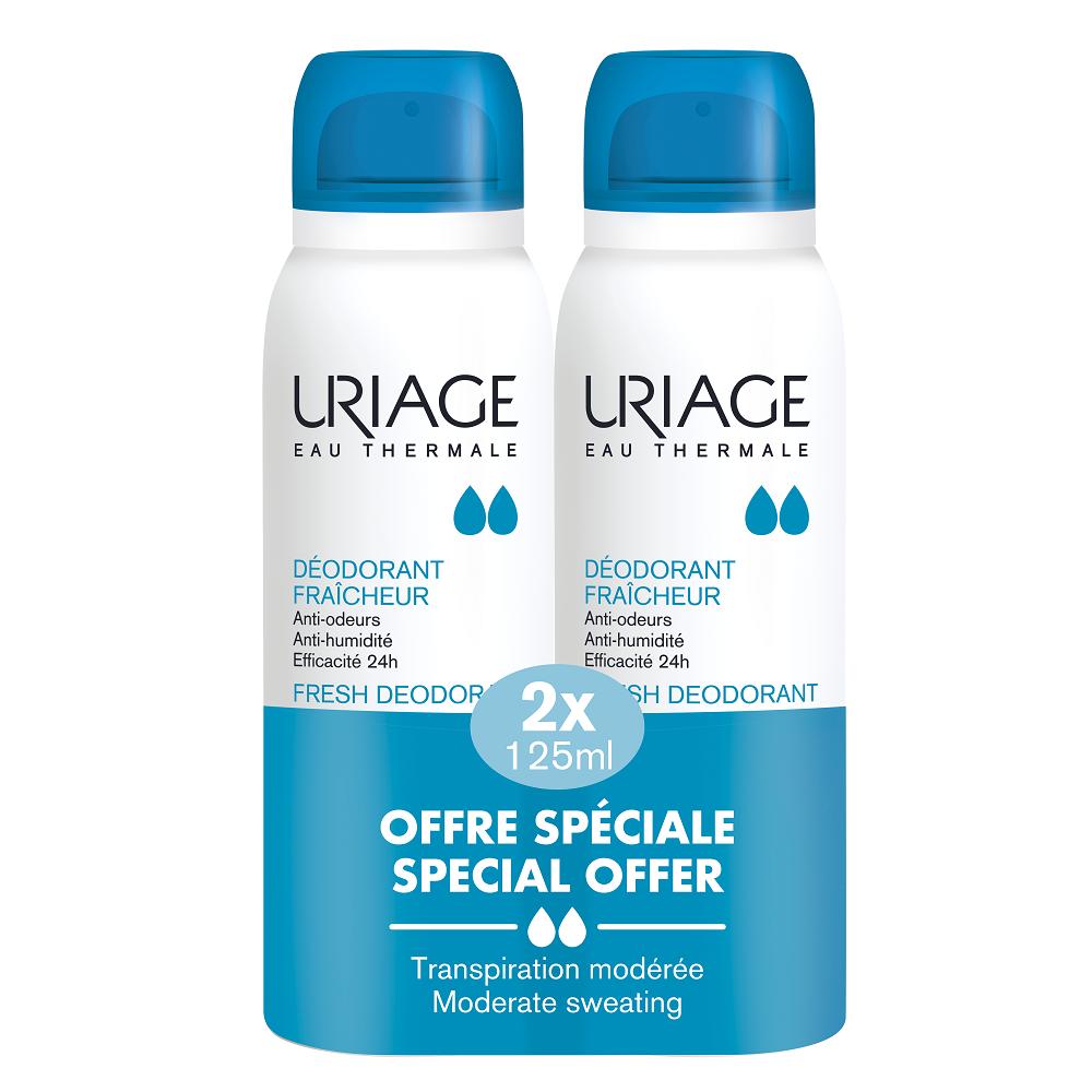 Uriage Deo Spray Cu Piatra De Alaun 125ml Pachet 1+1