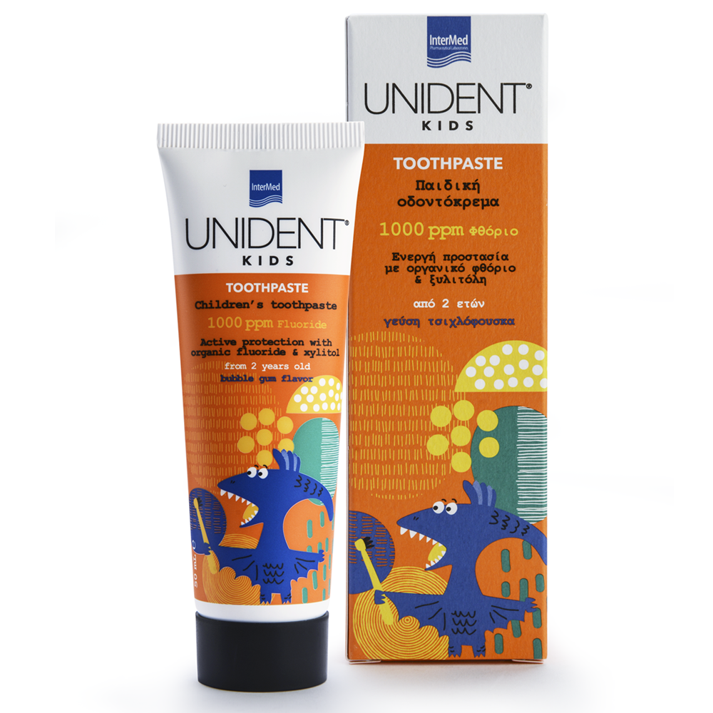 Unident Kids Pasta de Dinti pt Copii cu Fluor 1000ppm 50ml