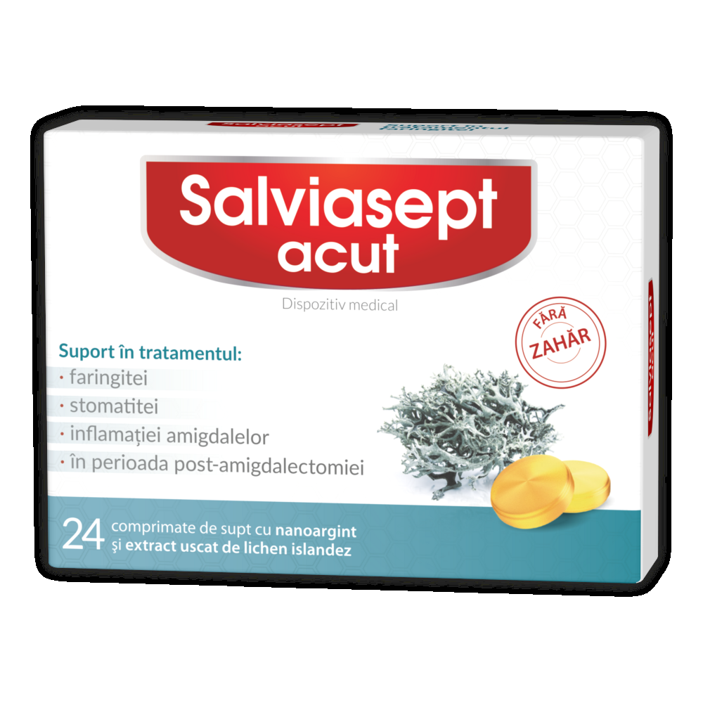 Salviasept Acut Fara Zahar X 24cpr  Zdrovit